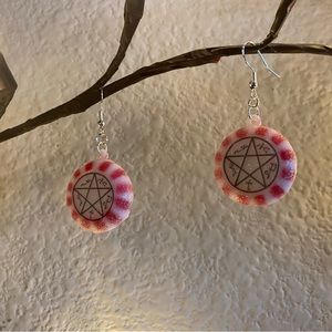 Devils Trap Peppermint Earrings